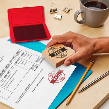 Avery Carter's  Felt Red Stamp Pad, 2.75 x 4.25 Inch Ink Pad (21071)